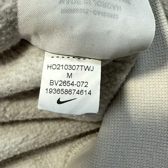 Nike Sportswear Club Fleece Pullover Hoodie Mens Medium Light Bone BV2654-072 - Picture 6 of 9